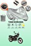 Gray Rear Bag Compatible with Asya Elegant 150 Compatible Motorcycle Cover, Protective Cover