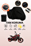 Black Rear Bag Compatible Motolux Drift 200 Compatible Motorcycle Tarpaulin, Protective Cover