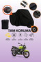 Black Lock and Tail Bag Compatible Rks Rk125-S Compatible Motorcycle Tarpaulin, Protective Cover