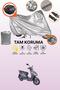Gray Tail Bag and Lock Compatible Arora Verano 50 Compatible Motorcycle Tarpaulin