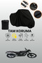 Black Rear Bag and Lock Incompatible Kuba Faswind 200R Compatible Motorcycle Tarpaulin