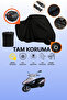 Black Lock and Tail Bag Compatible Kuba Km 100t-9 Compatible Motorcycle Tarpaulin, Protective Cover