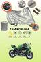 Gray Lock and Tail Bag Compatible Kawasaki Ninja 650 Krt Edition Compatible Motorcycle Tarpaulin