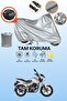 Gray Rear Bag Compatible Bajaj Discover 125 St Compatible Motorcycle Tarpaulin, Protective Cover