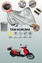 Gray Rear Bag and Lock Compatible Motolux Efsane X Compatible Motorcycle Tarpaulin