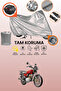 Gray Lock and Tail Bag Compatible Motolux Mz46 a Compatible Motorcycle Tarpaulin, Protection Cover