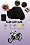 Black Rear Bag Compatible Aprilia Mana 850 Gt Abs Compatible Motorcycle Canvas, Protective Cover