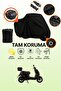 Black Lock and Tail Bag Compatible Falcon Techno 50 Efi Compatible Motorcycle Tarpaulin, Protective Cover