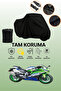Black Tail Bag and Lock Non-Matching Kawasaki Ninja Zx-4Rr Compatible Motorcycle Canvas