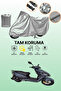 Gray Tail Bag and Lock Mismatch Arora Quantum 50 Compatible Motorcycle Tarpaulin