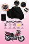 Black Rear Bag Compatible with Arora Ar 185-16 Storm Compatible Motorcycle Tarpaulin