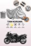 Grey Lock Compatible Kawasaki Zzr 1100 Compatible Motor Tarpaulin, Protective Cover