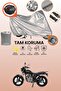 Gray Lock and Tail Bag Compatible Mondial Vulture I-E Compatible Motorcycle Tarpaulin, Protection Cover