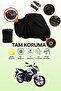 Black Lock and Tail Bag Compatible Kuba Pars Compatible Motorcycle Tarpaulin, Protective Cover