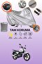 Gray Lock and Tail Bag Compatible Kuba Razore 100 Compatible Motorcycle Tarpaulin, Protection Cover