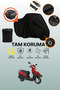 Black Lock and Tail Bag Compatible Kuba Newton 50 Compatible Motorcycle Tarpaulin, Protective Cover