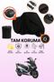 Black Lock and Tail Bag Compatible Arora Chinf 318 Compatible Motorcycle Tarpaulin, Protective Cover