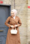 Seasonal Premium Double-Breasted Collar Lined Long Women's Hijab Trench Coat Camel - 7