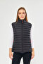 Women's Lined Windproof Regular Fit Black Inflatable Vest - 2