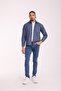 Alfonso Plaid Large Check Relaxed Fit 100% Cotton Flannel Fabric Men's Shirt - Blue - 4