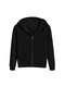 Men's Black 100% Natural Cotton 3 Thread Ş Fleece-Lined Thick Winter Zippered K Hooded Pocket Sweatshirt