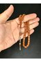 Rod Amber Rosary Brown Capsule Cut 10Mmx7Mm T-530 - 3