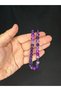Purple Agate Natural Stone Rosary Sphere Cut 8 mm T-553 - 3