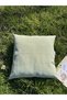 Green Plaid Linen Pillow Cushion Cover (42 x 42 cm) - 5