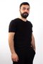 Twi̇ster Jeans 1827 Black V-Neck Men's T-Shirt