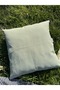 Green Plaid Linen Pillow Cushion Cover (42 x 42 cm) - 3