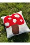 Red Mushroom Punch Embroidered Pillow Cushion Cover,Decorative Home Gift - 2