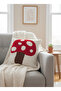 Red Mushroom Punch Embroidered Pillow Cushion Cover,Decorative Home Gift