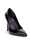 Dza07-388460 Black Patent Leather 10.5 cm Thin Heel Stiletto Women's Shoes
