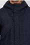Men's Navy Blue Hooded Windproof Thick Sports Coats & Coats & Parka - 4
