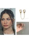 Zircon Stone Chain Hoop Earrings (Equivalent to a Single April Earring). Demet Özdemir Earrings)
