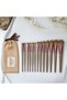 Wanda Nara Cosmetics Professional Premium Beauty Brown-Gray Makeup Applicator Brush Set of 13