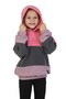 Girl's Sweatshirt-Pullover Hooded Multi-Colored Winter Fleece Sweatshirt with Elastic Waist - 4