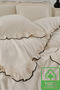 100% Cotton Natural Uncolored Double Ruffled Duvet Cover Set - 3