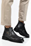 Men's Winter Boots – Faux Leather, Fur Lined, Comfortable Design with Elastic and Zipper Closure - 4