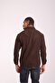 Frankel Cashmere Fabric Single Pocket Relaxed Fit Men's Shirt - Brown - 7