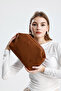 Heybes Women's Brown Brown Suede Clutch Handbag - 2