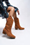 Ihiovana Women's Embroidered Western Boots 0012886 Tan Suede - 3
