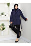 Button Detailed Belted Oversized Trench Coat Rc853107