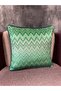 Imported Silk Velvet Chevron Pattern Throw Pillow Cover 43X43Cm (Double-Sided Pattern) - 3