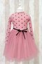 Girl's Polka Dot Tutu Casual Dress Mnk0416 Dark Pink - 3