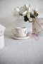 Handmade Gold Flower Ceramic Tea & Coffee Cup with Saucer 24K Gold Decor Painted 150 ml - 3