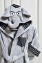 100% Cotton Elephant Pattern Embroidered Children's Bathrobe for Men - 2