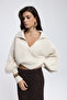 Livia Beige Collar Sweater - 6