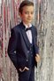 Boy's Groom's Classic Suit 20304 Navy Blue - 3