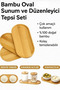 (2 Pieces) Bamboo Presentation Tray Oil Pot Accessory - 2